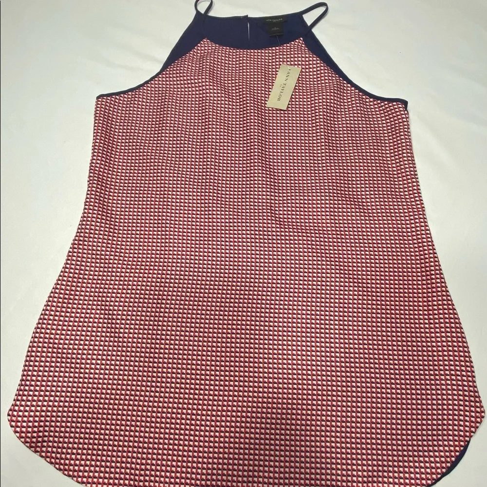 Ann Taylor top navy multicolor - Picture 1 of 5